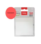 BLOCO ADESIVO PET TRANSPAR 75X75MM 50FLS 