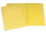 CARTAO DUPLO C/GRAMPO PLASTICO AMARELA PC/10 