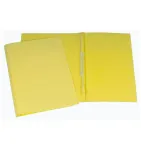 CARTAO DUPLO PLASTIF C/GRAMPO PLASTICO AMARELAC/10 