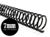 ESPIRAL DE 07MM C/100 PRETO P/25 FLS 