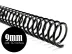 ESPIRAL DE 09MM C/100 PRETO P/50 FLS 