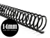 ESPIRAL DE 14MM C/100 PRETO P/85 FLS 