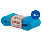 FITA CETIM Nº 2 10M LARG.10MM POLYESTER AZUL TURQUEZA C/5 