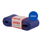 FITA CETIM Nº 5 10M LARG.22MM POLYESTER AZUL MARINHO C/3 