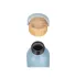 GARRAFA DE ALUMINIO C/TAMPA EM BAMBU - 500ML - BOHO AZUL BALI 