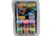 KIT ROSTINHO PINTADO 15ML FLUOR C/6CORES + PINCEL + GLITTER 