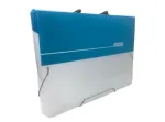 MALETA OFICIO COM ELASTICO MY COLOURS AZUL CYAN 
