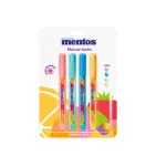 MARCADOR COMPACTOR DESTAQ MENTOS BL/4-CORES -1RS/1AM/1AZ/1VRD 