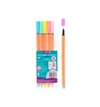 MARCADOR FINELINER 6 CORES 0.4MM ESTOJO 