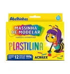 MASSA MODELAR PLASTILINA C/12CORES PC/12CX 