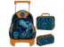 MOCHILA INFANTIL EM POLIESTER LOST WORLD C/RODINHA 16 YINS KIT 
