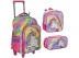 MOCHILA INFANTIL FEMININA  C/ CARRINHO POLIESTER + PVC  16 KIT 