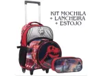 MOCHILA INFANTIL MASCULINA C/ CARRINHO POLIESTER + PVC  16 KIT 