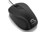 MOUSE EMBORRACHADO PRETO COM FIO USB 