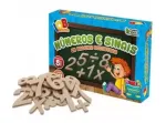 NUMEROS E SINAIS EM MADEIRA RECORTADA C/112 PECAS 