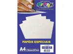 PAPEL GLITTER BRANCO A4 180G C/5 FLS 