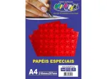 PAPEL HOLOGRAFICO VERMELHO A4 120G C/10 FLS 