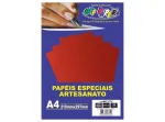 PAPEL LAMICOTE VERMELHO A4 250G C/10 FLS 