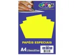 PAPEL NEON AMARELO A4 180G C/20 FLS 