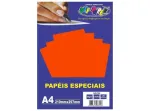 PAPEL NEON LARANJA A4 180G C/20 FLS 