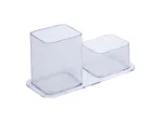PORTA CANETAS DUPLO CRISTAL 