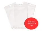 SACO ADESIVADO TRANSP C/FURO 7,5x13+3 ABA C/100 