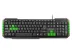 TECLADO MULTIMIDIA GAMER TECLAS VERDES 